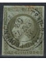 FRANCIA 1853-60 Effigie di Napoleone III, 1c verde oliva us