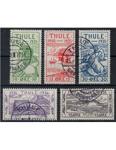GROENLANDIA (THULE) 1935-36 Soggetti vari 5v us