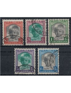 LUXEMBOURG 1931 Caritas, pro infanzia 5v us