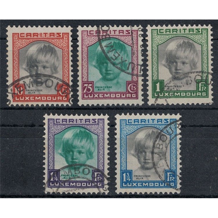 LUSSEMBURGO 1931 Caritas, pro infanzia 5v us