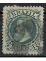 BRAZIL 1881 Pedro II 100r green gray us