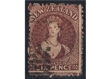 NEW ZEALAND 1864-66 Queen Victoria 6p brown red us