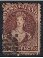 NUOVA ZELANDA 1864-66 Regina Vittoria 6p bruno rosso us