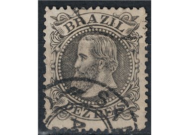 BRASILE 1882-85 Pedro II 10r nero us