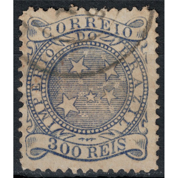 BRASILE 1884-88 Serie ordinaria 300r blu us
