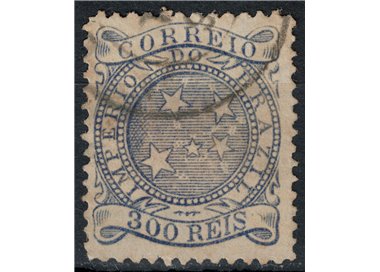 BRASILE 1884-88 Serie ordinaria 300r blu us