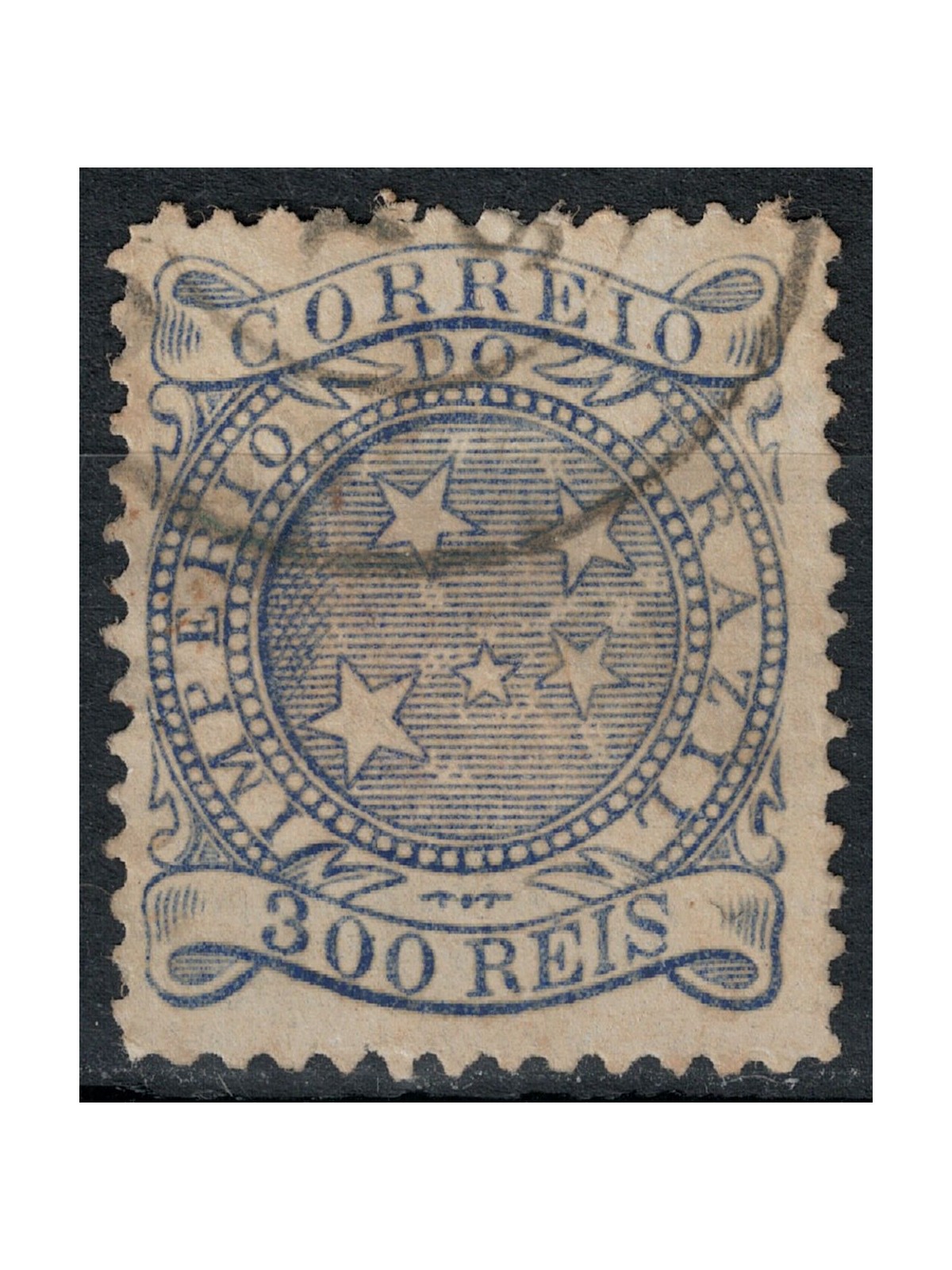 BRASILE 1884-88 Serie ordinaria 300r blu us
