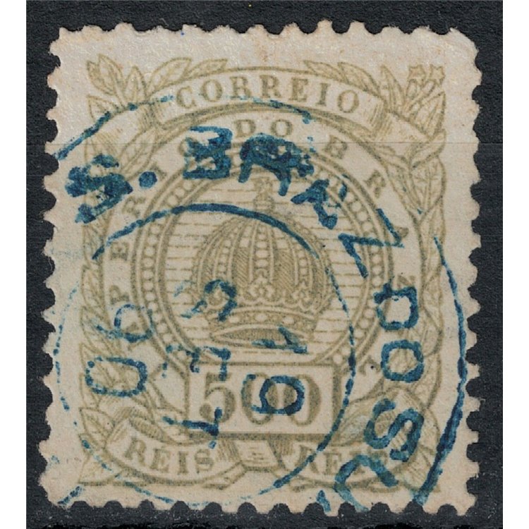 BRASILE 1884-88 Serie ordinaria 500r oliva us