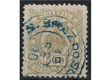BRAZIL 1884-88 Ordinary series 500r olive us