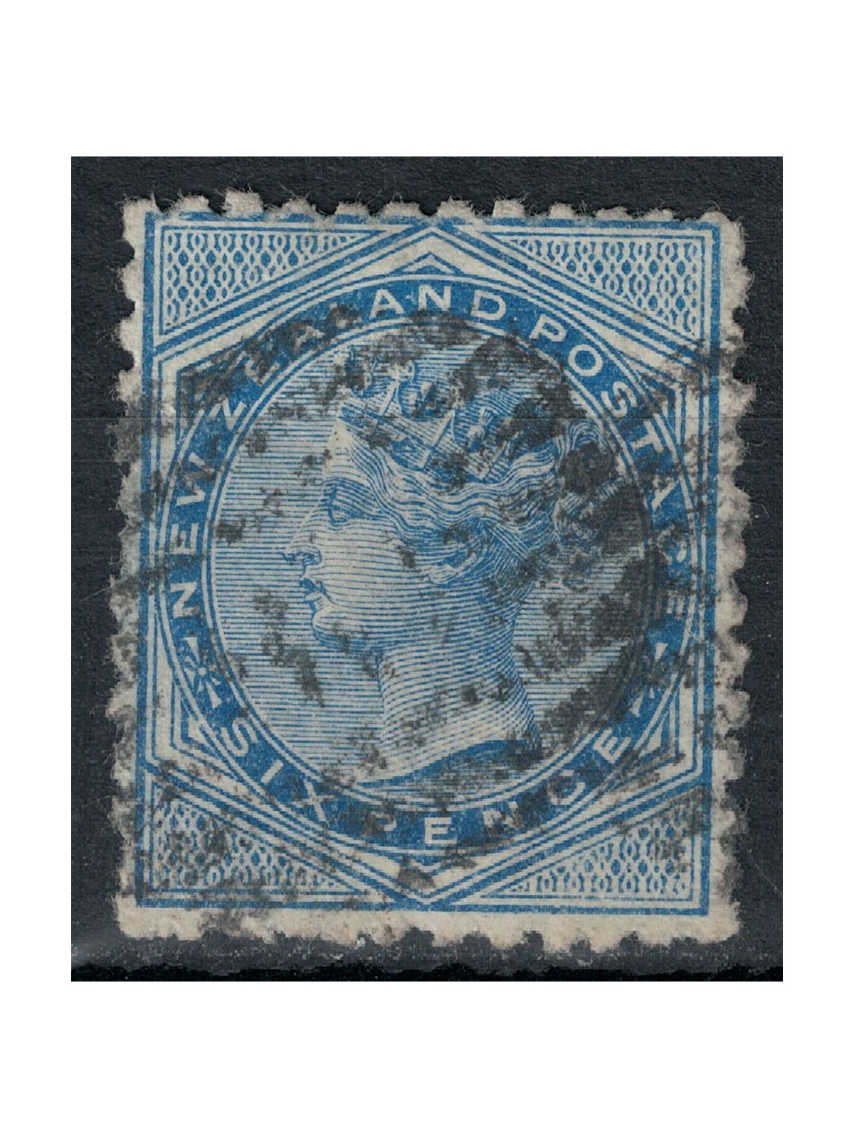NUOVA ZELANDA 1873-78 Regina Vittoria 6p blu us
