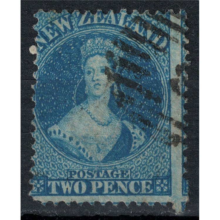 NUOVA ZELANDA 1864-66 Regina Vittoria 2p blu us