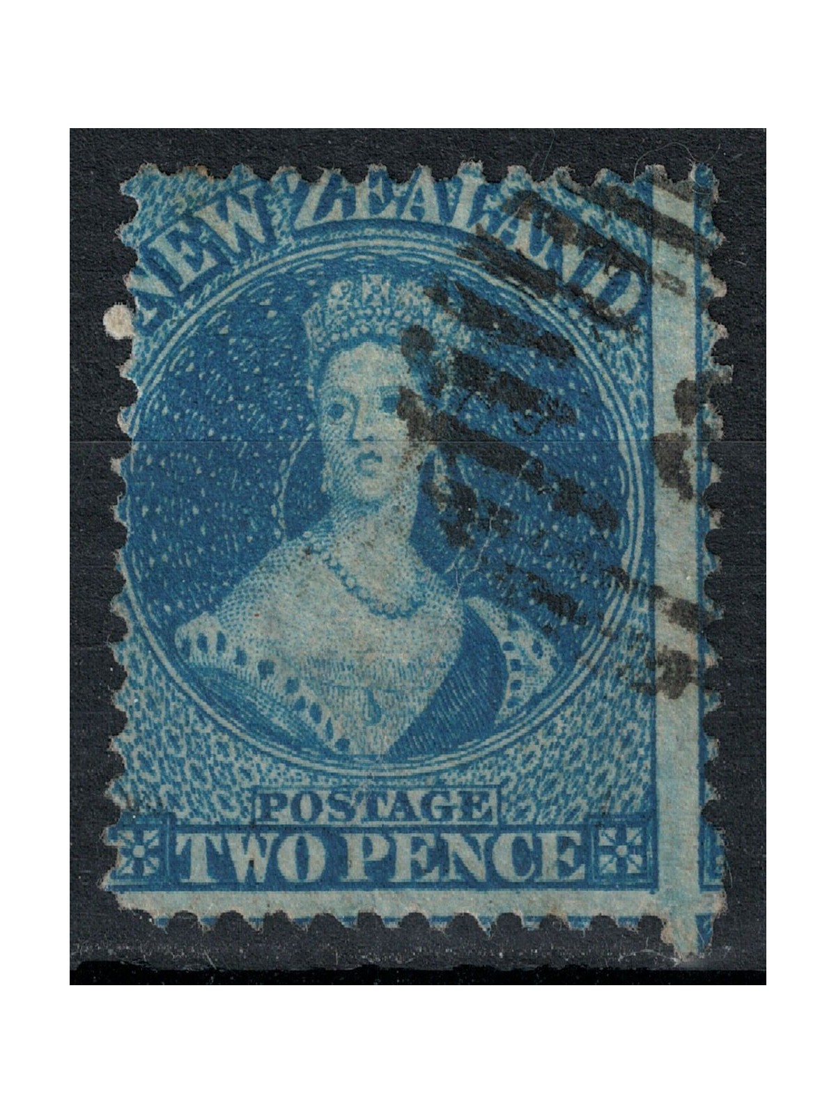 NEW ZEALAND 1864-66 Queen Victoria 2p blue us