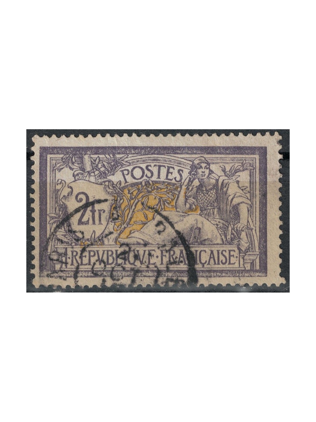 FRANCE 1900 Allegory type Merson 2f violet and yellow us