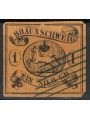 BRUNSWICK 1853-65 Stemma 1s nero su giallo us