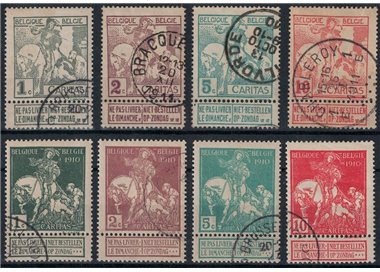 BELGIUM 1910 Pro works antituberculosis 8v us