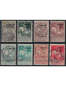 BELGIUM 1911 Charleroi Exhibition 8v us