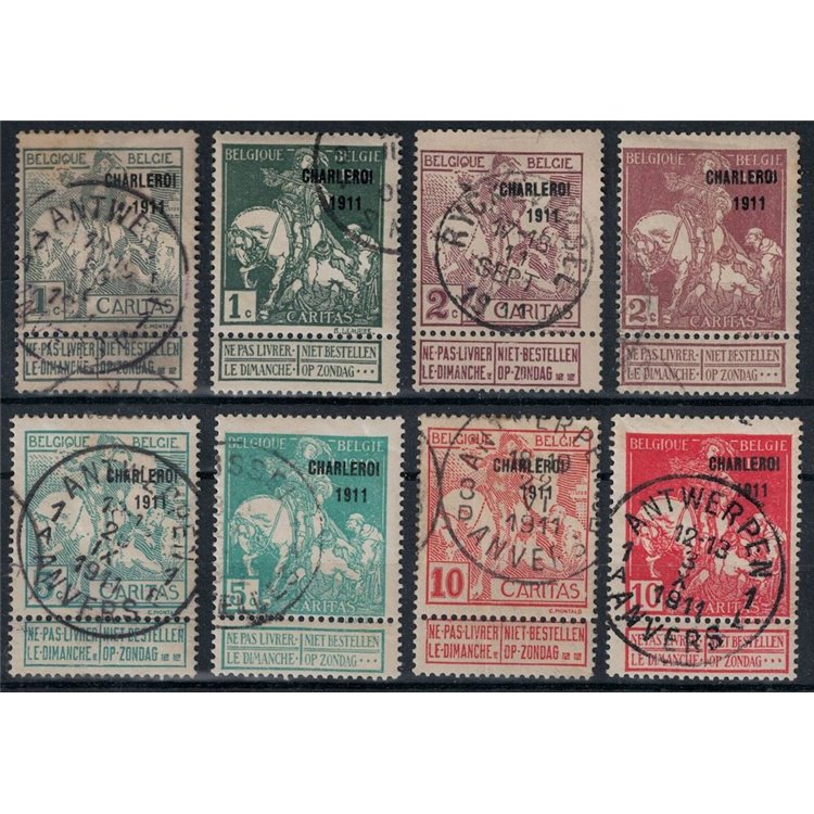 BELGIO 1911 Esposizione di Charleroi 8v us