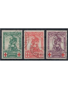 BELGIO 1914 Pro Croce Rossa (Monumento) 3v us