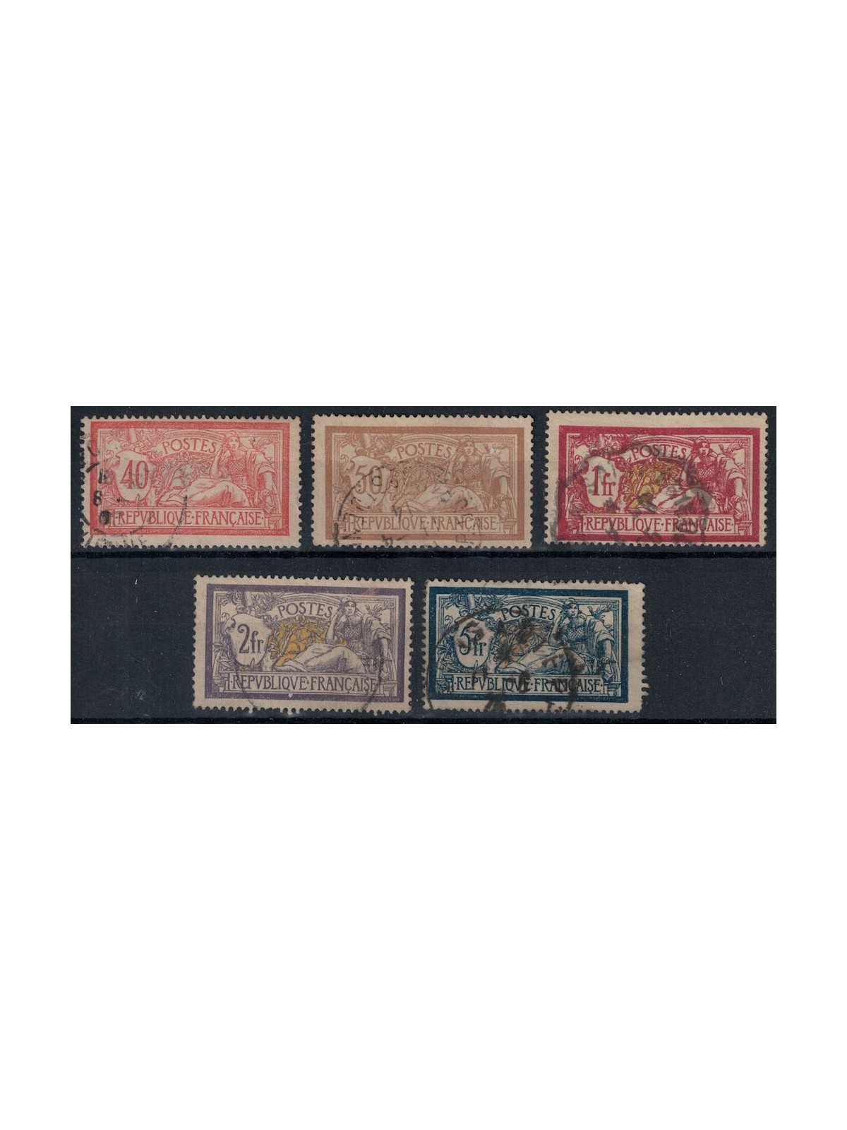 FRANCIA 1900 Allegoria tipo Merson 5v us