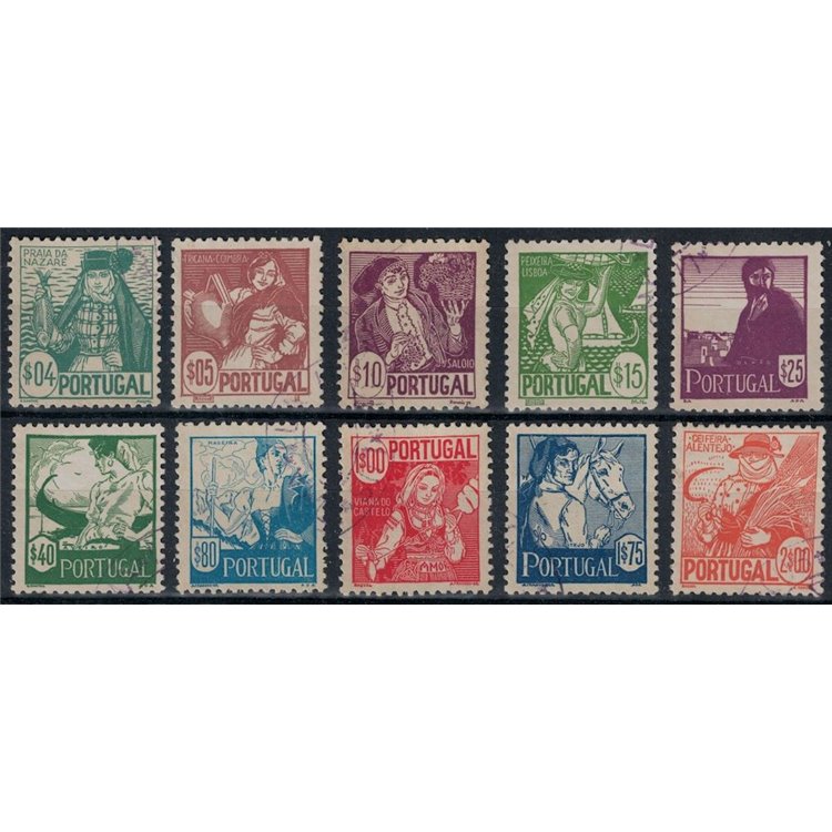 PORTUGAL 1941 Regional Costumes 10v us