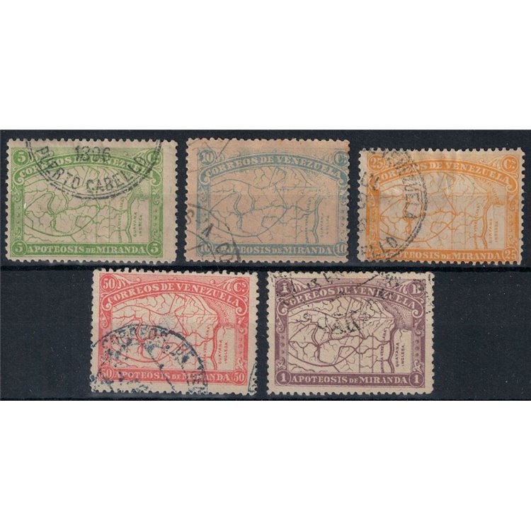 VENEZUELA 1896 General Francisco de Miranda 5v us