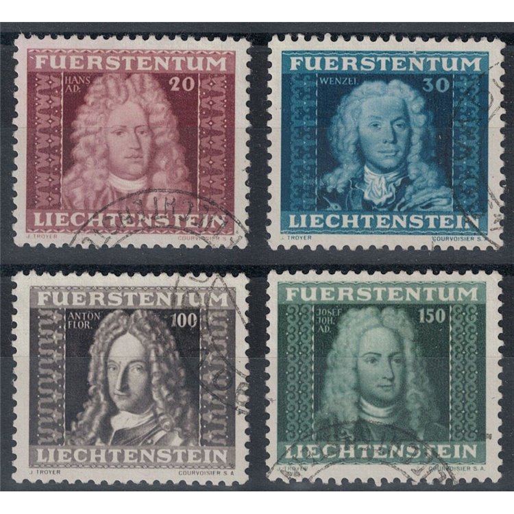 LIECHTENSTEIN 1941 Portraits of Princes 4v us