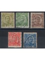 ICELAND 1921-22 King Christian X 5v us