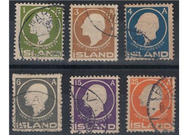 ICELAND 1911 Jon Sigurdsson 6v us