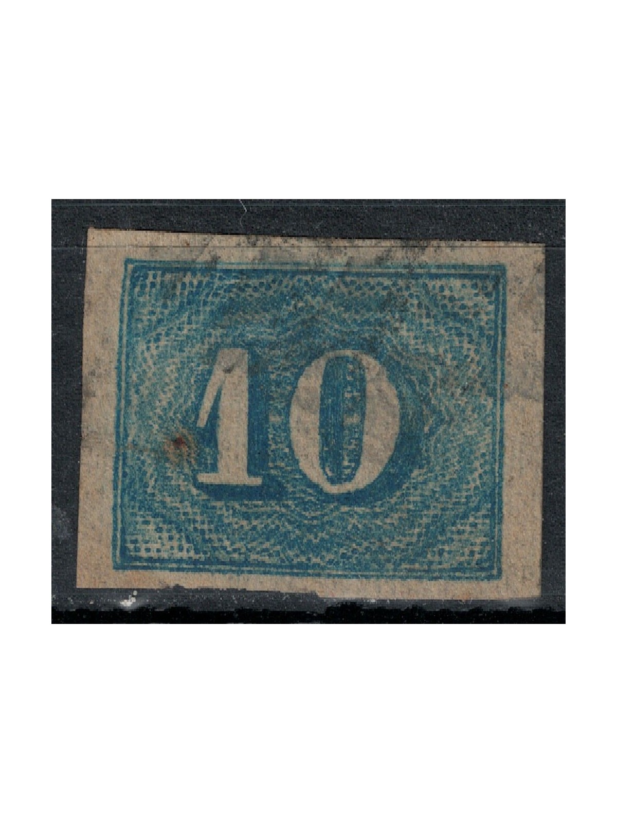 BRASILE 1854-61 Piccole cifre 10r blu us