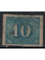 BRAZIL 1854-61 Small figures 10r blue us