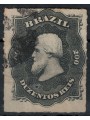 BRASILE 1876-77 Pedro II 200r nero us
