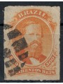 BRAZIL 1876-77 Pedro II 500r orange us