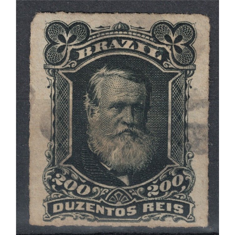 BRAZIL 1878-79 Pedro II 200r black us