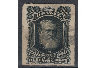 BRAZIL 1878-79 Pedro II 200r black us