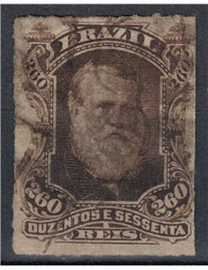 BRASILE 1878-79 Pedro II 260r bruno us
