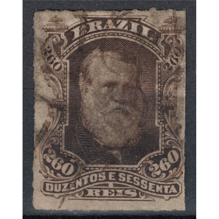 BRAZIL 1878-79 Pedro II 260r brown us