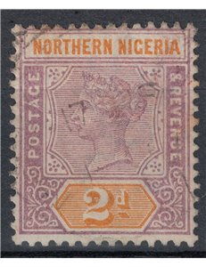 NORTHERN NIGERIA 1900 Queen Victoria 2p violet brown us