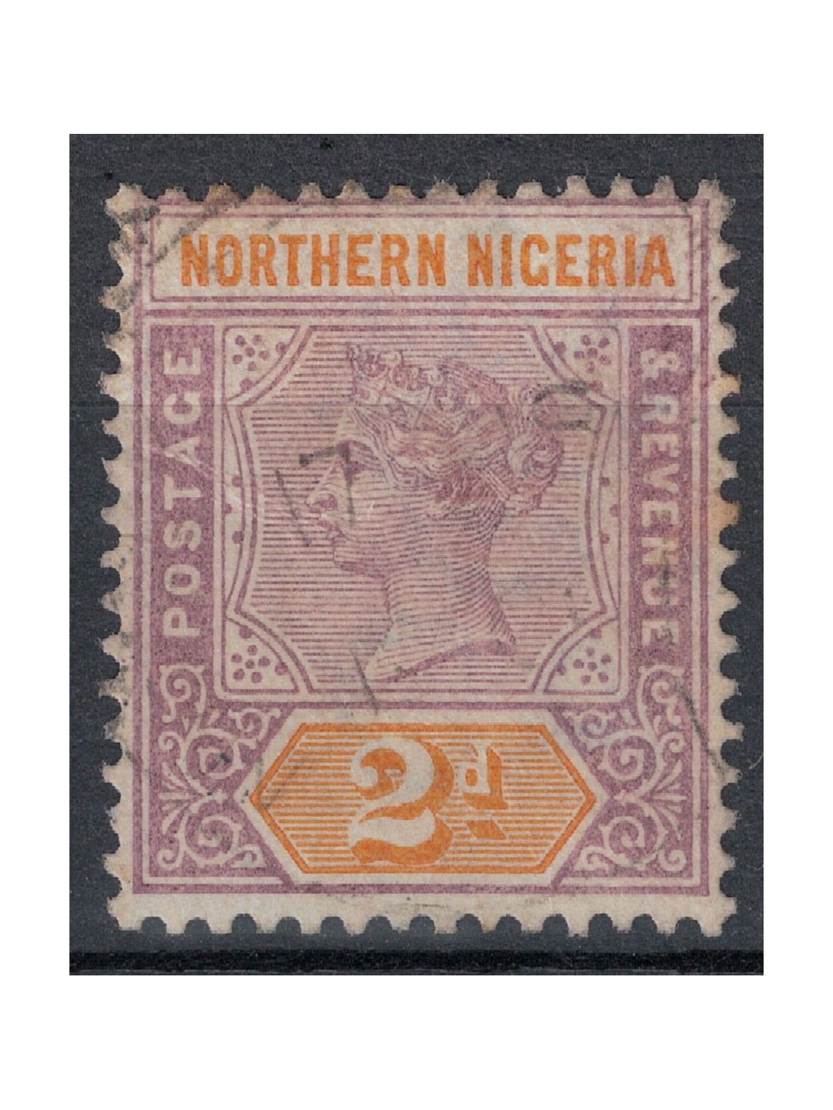 NORTHERN NIGERIA 1900 Queen Victoria 2p violet brown us