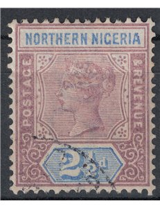 NIGERIA DEL NORD 1900 Regina Vittoria 2½p violetto bruno us