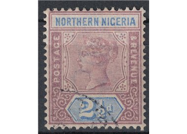 NIGERIA DEL NORD 1900 Regina Vittoria 2½p violetto bruno us
