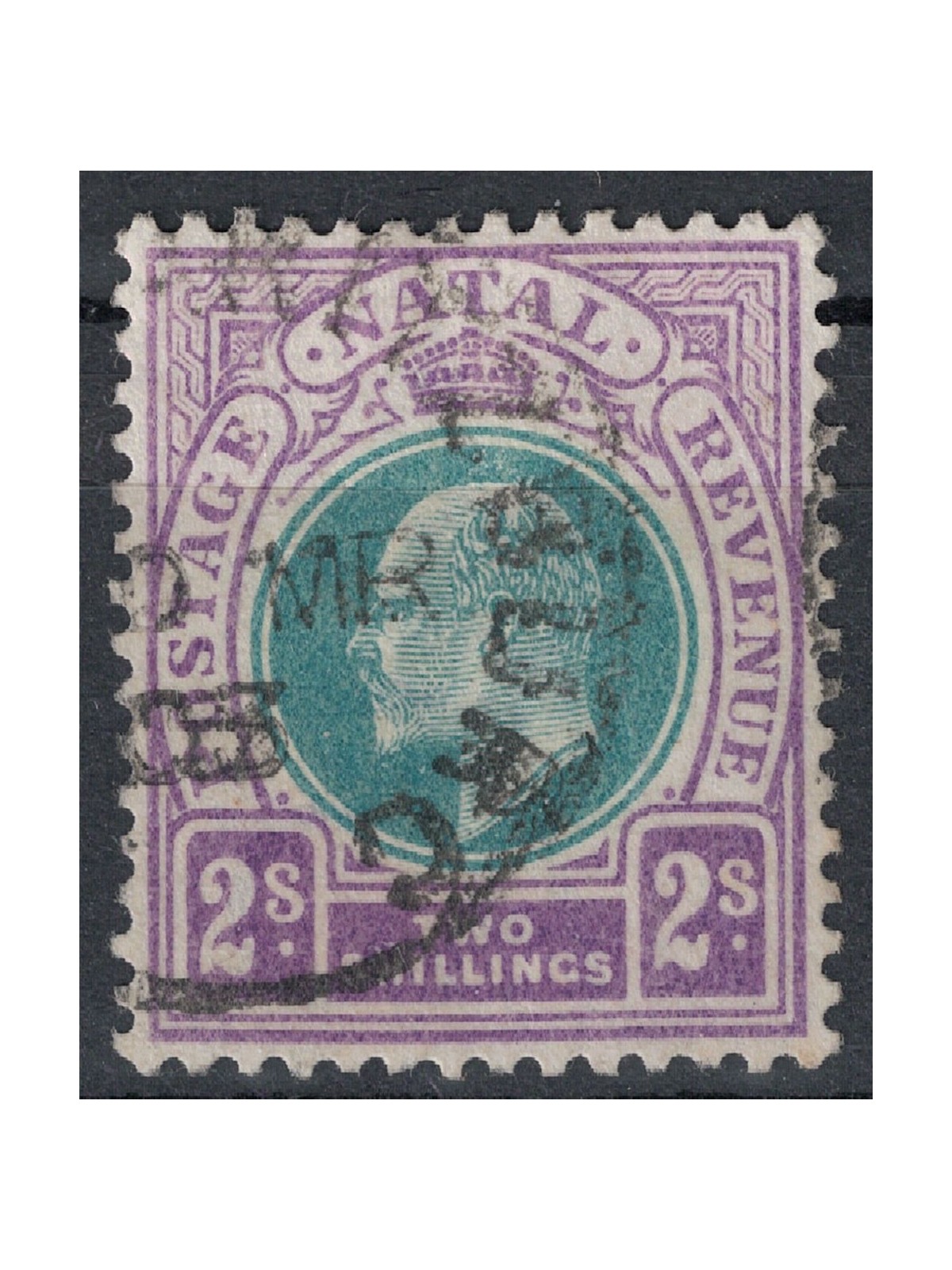 NATAL 1902-03 Edoardo VII 2s violetto e verde us