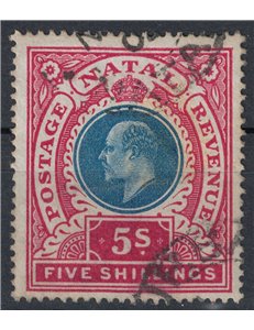 NATAL 1902-03 Edoardo VII 5s rosso carminio e blu us