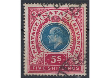 NATAL 1902-03 Edward VII 5s carmine red and blue us