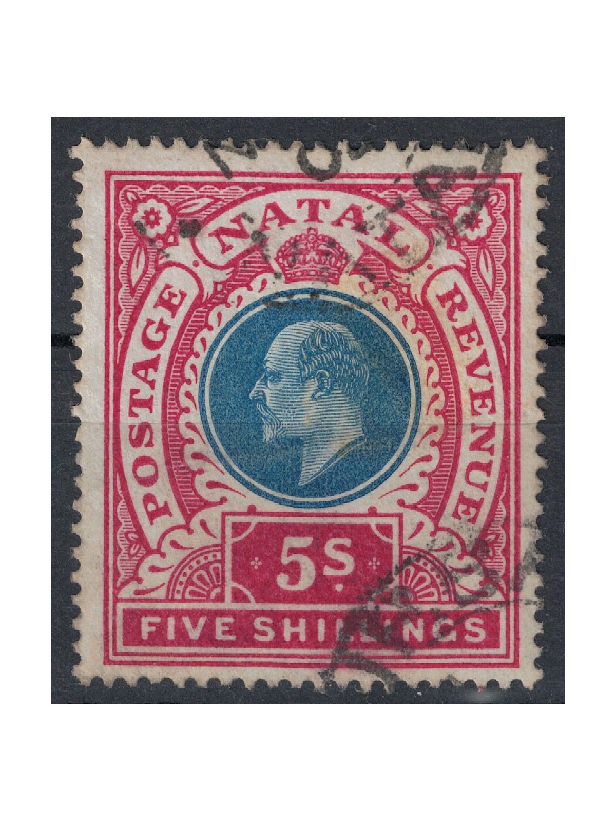 NATAL 1902-03 Edoardo VII 5s rosso carminio e blu us