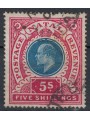 NATAL 1902-03 Edward VII 5s carmine red and blue us