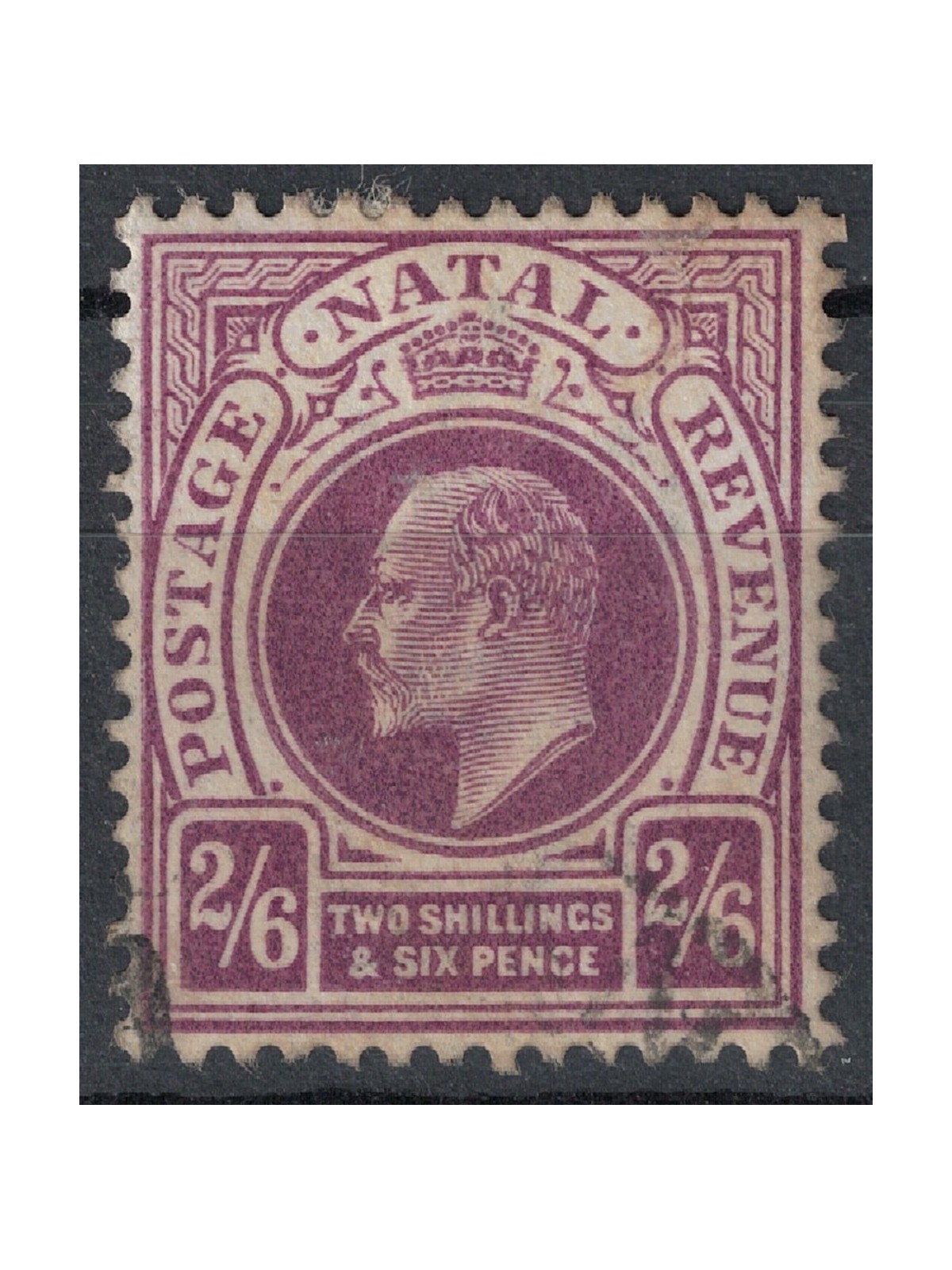 NATAL 1902-03 Edward VII 2/6 lilac us