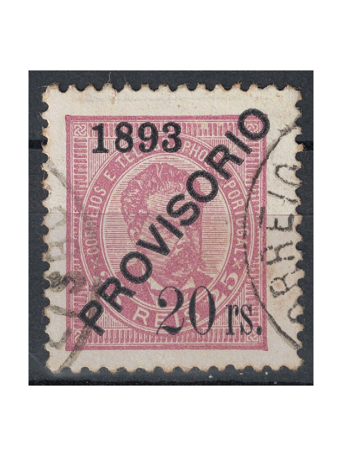 PORTUGAL 1893 Provisional 20r pink us
