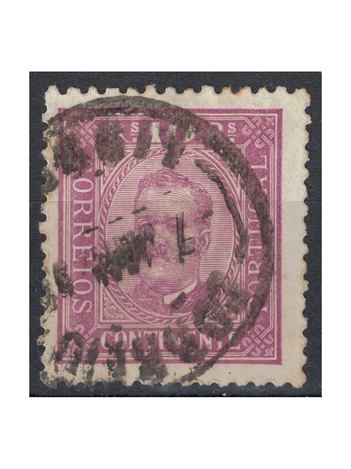 PORTOGALLO 1892-94 Carlo I (dent. 11½) 10r lilla rosa us