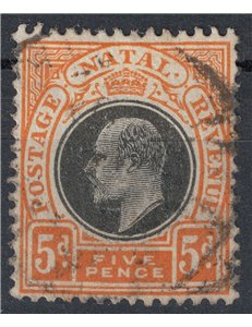 NATAL 1904-05 Edoardo VII 5p arancio e nero us