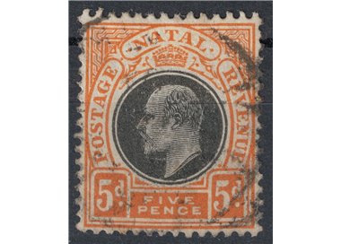 NATAL 1904-05 Edward VII 5p orange and black us